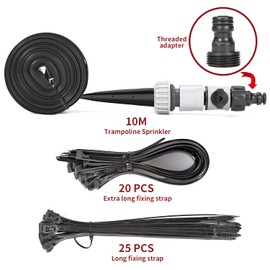 Vinsani 10M/32FT Trampoline Sprinkler, Outdoor Waterpark Hose Water Sprayer, Trampoline Accessories for Summer Water Fun