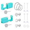 QSKISS Disposable Ear Piercing Kit Ear Piercing Gun with Studs