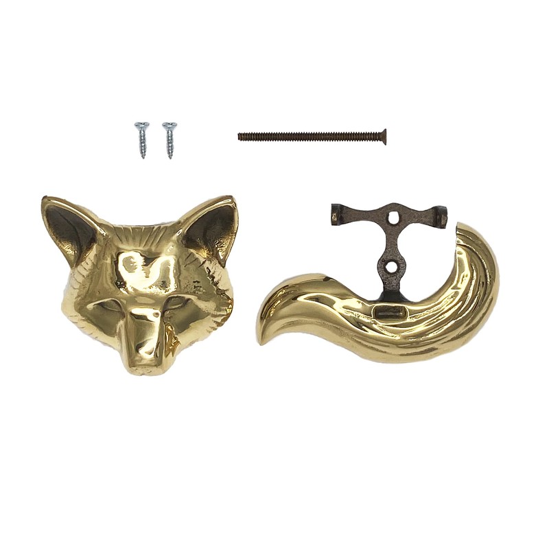 Fox Door Knocker - Brass (Standard Size)
