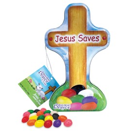 Scripture Candy, Jesus Saves! The Jelly Bean Prayer Cross Tin with Jelly Beans