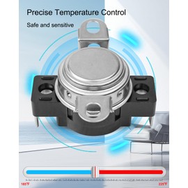 D510701 Dryer High Limit Thermostat Replacement Fit for Speed Queen and Amana Dryers Replace AP6285126 510701 61210 62461 62641, L225-40F