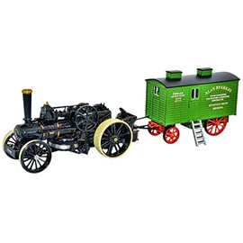 OXFORD DIECAST 76FBB002 Fowler BB1 Ploug Engine No15222 Bristol Rover + Living Wagon- Dorset