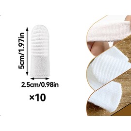 Emezddo 10 Stück Hundezahnbürste,Wiederverwendbar Hunde Fingerling Zahnbürste,verwendet für Katzen Haustiere,Familie,Outdoor-Aktivitäten,Training(Weiß)