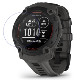 Disscool Displayschutzfolie aus gehärtetem Glas, kompatibel mit Garmin Instinct 3, 45 mm, 0,33 mm Schutz, volle Abdeckung, HD, klar, kratzfest, Smartwatch-Zubehör