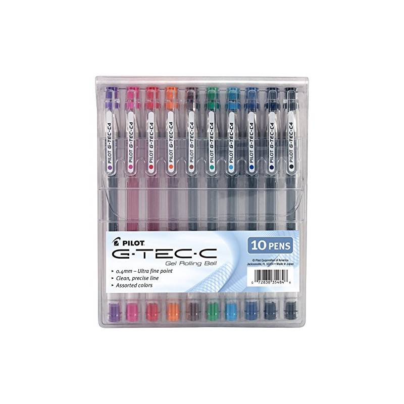 2 PACK Pilot G-Tec-C Gel Rolling Ball Pen Ultra Fine