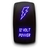 12 Volt Power - Blue - Laser Etched 5-Pin Double