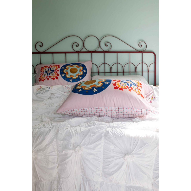 Lazybones Organic Cotton Pillowcase Set - Astral