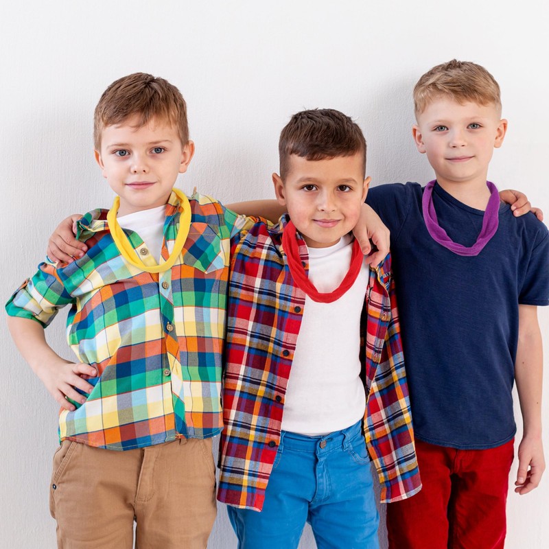 Sallurna 8 Pack Fabric Necklaces, Terry Cloth Necklace for Autism