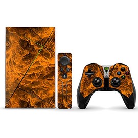 MightySkins Skin Compatible with NVIDIA Shield TV wrap Cover Sticker Skins Burning Up