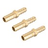 sourcing map Hose ID Brass Reducer Barb Hose Connection Adapter
