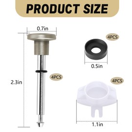 Nkiy Quen Set of 4 Tub Spout Diverter Repair Kit with Wire Drawing Surface-Bathtub Spout with Diverter Repair Kit-Tub Faucet Repair Replacement Parts for Broken or Leaking Repairs