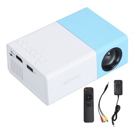 Mini Projector 1080P Full HD Portable Movie Projector Home Theater Movie Projector for Kids 100‑240V Blue White US Plug