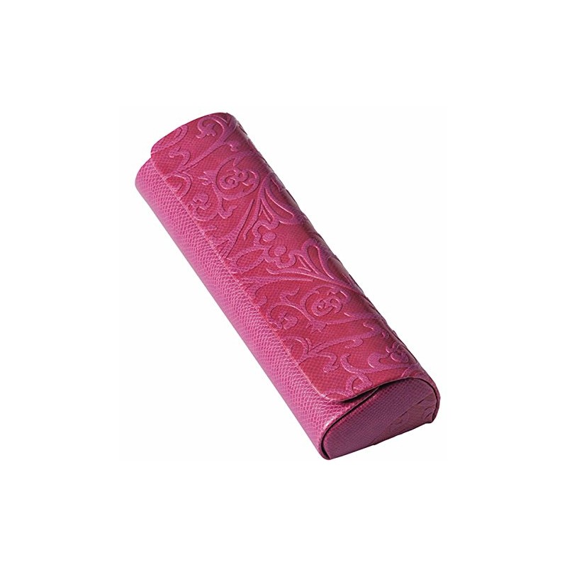 名古屋眼鏡 パープルピンク コンパクト 立体 エンボス 柄 が おしゃれ な スリム