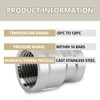 Bwintech 2 Pcs 1/4" Female to 3/8" Female BSP Thread