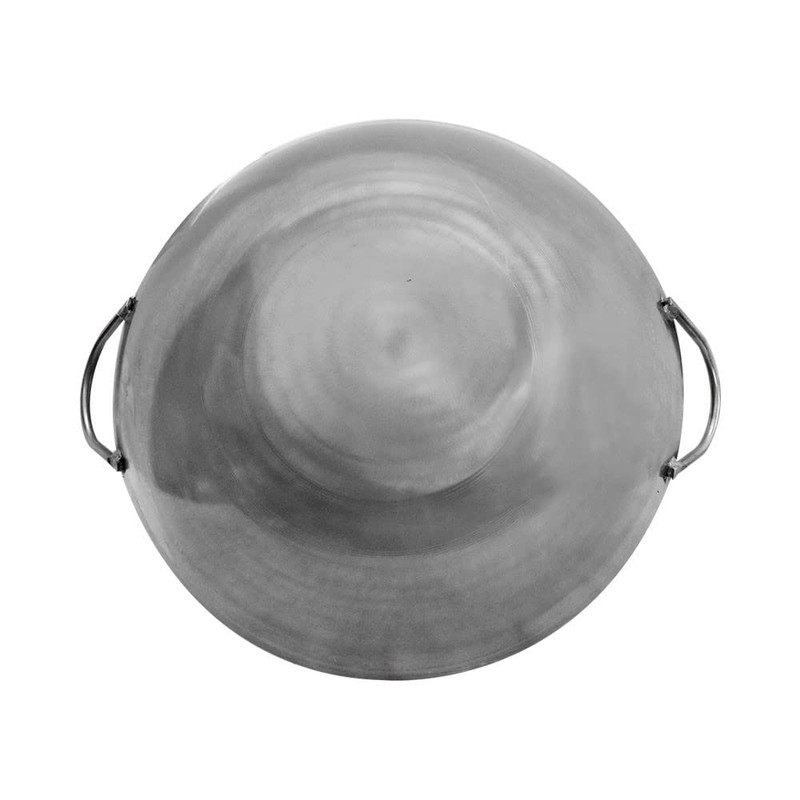 Carbon Steel Chinese Cantonese Style Wok Pan Frying Pan,16 inch,Two