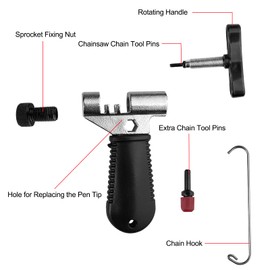 Ghazpmuk Chain Riveter Bicycle, Chain Riveter Bicycle, Chain Lock Pliers, Chain Lock Pliers and 4 Pairs Bicycle Chain Rivets, Bicycle Chain Repair Set, for 6-12 Speed