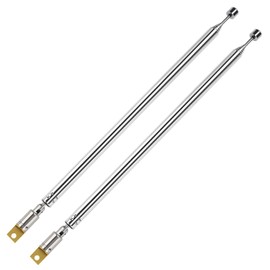VooGenzek 2 PCS 100cm 7 Section Replacement Telescopic Aerial Antenna, DAB FM Antenna Replacement, Portable Radio Antenna, for DAB AM/FM Stereo Reception