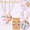 Ptenzor Mom & Daughter Matching Bracelets And Matching Heart Necklace