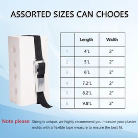 Plaster Mold Banding Straps for Potters Ceramic, Home Crafters - Heavy Duty Fasteners, 3 Pcs (6')