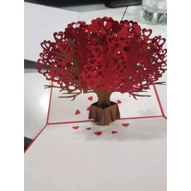 Handmade 3D Pop Up Sakura Cherry Flower Greeting Card Anniversary Valentine day