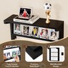 Emfogo Trading Card Display Stand for Wall, 3 Tier Wooden