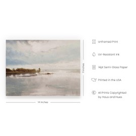 HAUS AND HUES Landscape Pictures - Frame Wall Art and Paintings for Farmhouse Decor, French-inspired Landscapes, and Antique Charm with Nature's Timeless Beauty (Beige Frame, 11x14)