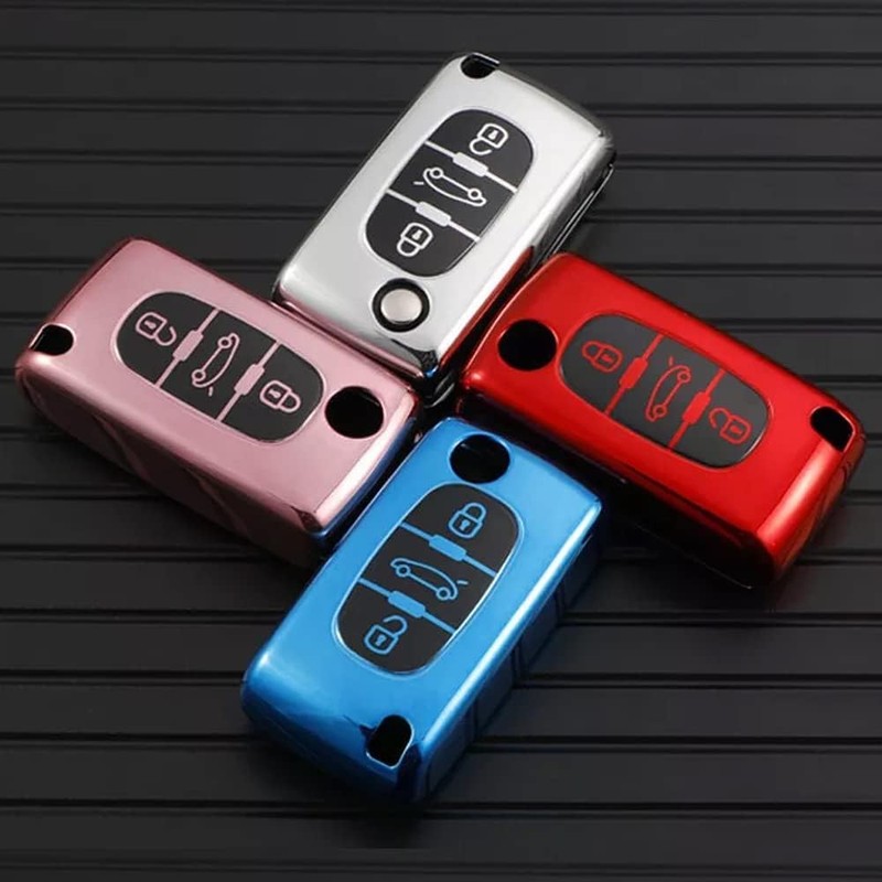 KUNIO Car Key Protective Case Fits Peugeot 207 307 407