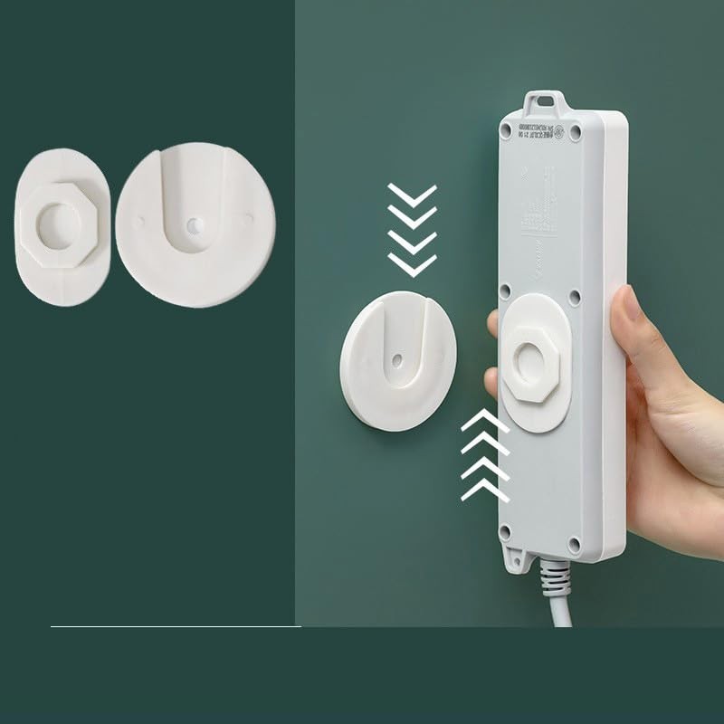 Comimark 8 pcs Power Strip Holder Fixator, No Hole Plug-in