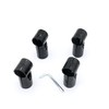 Black 1.02", T-shaped inclined pipe connector pipe clamp