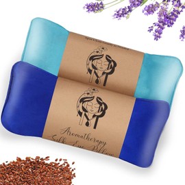 Hihealer Silk Eye Pillow Lavender for Relaxation, Weighted Eye Mask for Yoga, Spa, Meditation, Moist Heat & Cold Eye Compress, Relaxation Gifts for Women/Men, Pack of 2