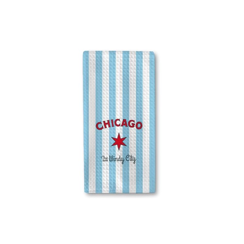 Funny Blue Striped Cute Kitchen Towels – Chicago “The Windy