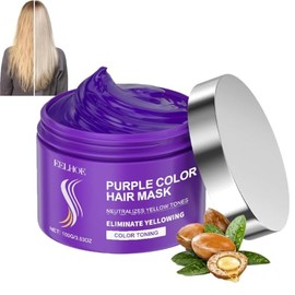 Dulele Mascarilla capilar de queratina, esencia de mascarilla capilar de colgeno prpura, mascarilla de tratamiento capilar de acondicionamiento...    
