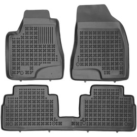 REZAW-PLAST Floor Liners Set Compatible with 2004-2009 Lexus RX Floor Mats & Cargo Liner All Season Tailored Custom Fit Floor Mats Waterproof SUV Accessories Black (Floor mats)