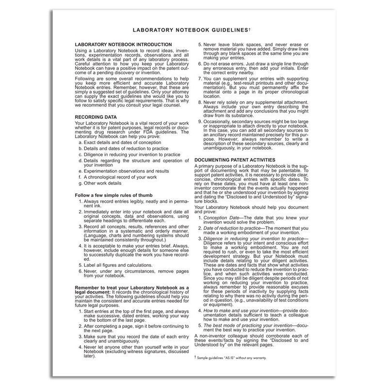 BookFactory Chemistry Lab Notebook - 50 Pages (8.5'' X 11'')