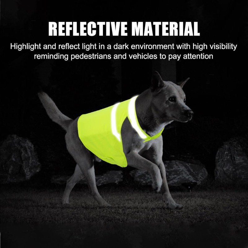 High Visibility Vest for Dogs, 2 Pieces Reflective Dog Safety