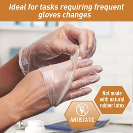 MedPride General Purpose Powder-Free Vinyl Gloves, Small, 100 Count (Pack of 1)