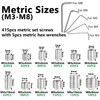 Aienxn 710PCS Metric +SAE 304 Set Screw Assortment Kit, Hex