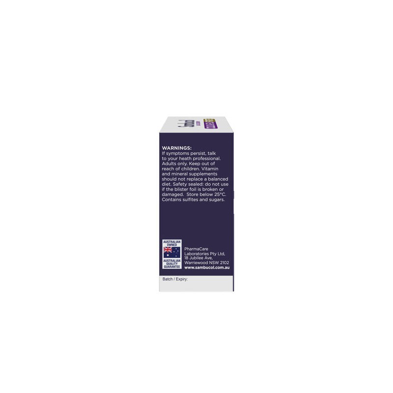 Sambucol Black Elderberry Cold & Flu Forte 24 Capsules