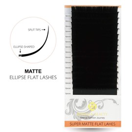 BEYELIAN Super Matte Finish Flat Eyelash Extensions D Curl 0.20 16mm Long Individual Mink Lash Extensions for Semi permanent Lash Building