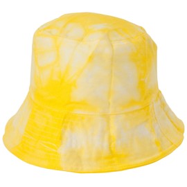 [3world] Bucket Hat, Bakaiha, Tie-Dye Dye, Pushing Activity, Festival, Outdoor, One Size Fits Most, yellow