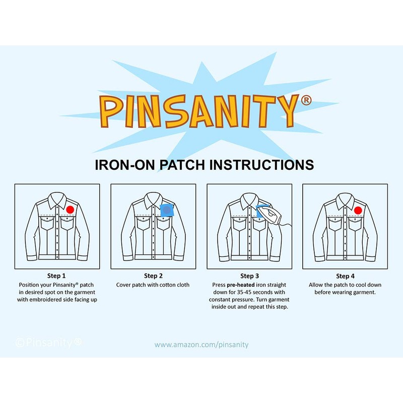 Pinsanity Black Goat Skull Iron-On Embroidered Patch