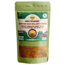 Danodia Foods 2.2 lbs Organic Jaggery Powder Specially Formulated | For Tea, Milk and Coffee | Brown Sugar Substitute, Non-GMO, Vegan | Resealable Zipper Pouch (Good 4 Tea)