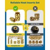 Vibit 152 Pcs Threaded Inserts for Plastic, 3 Sizes of