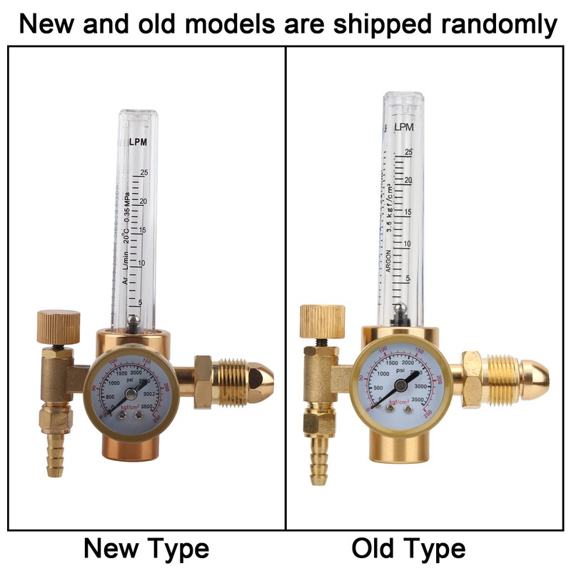 Argon Gas Regulator, All Brass Welding Regulator Adapter with Flow