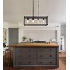 AMZASA Black Rectangle Island Lighting Rectangular Modern Industrial Chandelier 4
