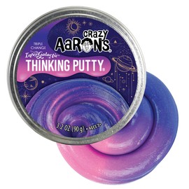 Crazy Aarons Thinking Putty - Masilla intergaláctica - Masilla triple que cambia de color para niños y adultos en una lata de 4 pulgadas, creativa e  