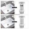 Rackickyer Bathroom Sink Drain,2 Pack Drain Stopper with Overflow,Pop Up