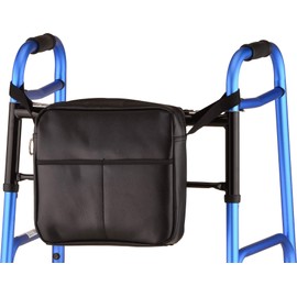 NOVA Walker Bag – Universal Storage Organizer for Rollators, Walkers, Wheelchairs & Scooters, Water-Resistant Lightweight Hands-Free Carry Pouch with Zippered Pockets for Seniors & Adults