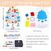 4 Pcs Felt DIY Wall Clock Craft Kit, Teaching Clock,