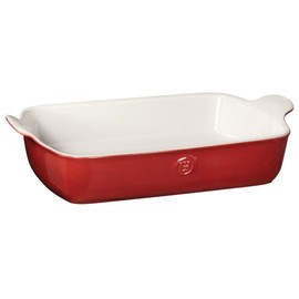 Emile Henry 8" x 5.5" / 18 oz Individual Baker-Modern Classics Collection rectangular baking dish, Rouge Red